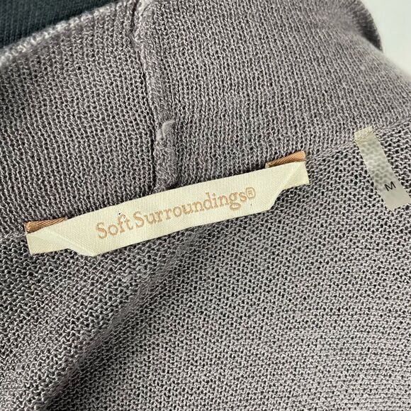 Soft Surroundings Long Purple Knit Thin Cardigan Sweater - Women’s M - Picture 7 of 8